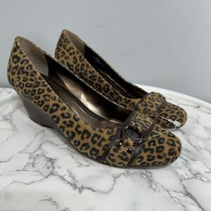 Sofft Women’s Shoes sz 9 Wedge Animal Print Leather # Bag X-13